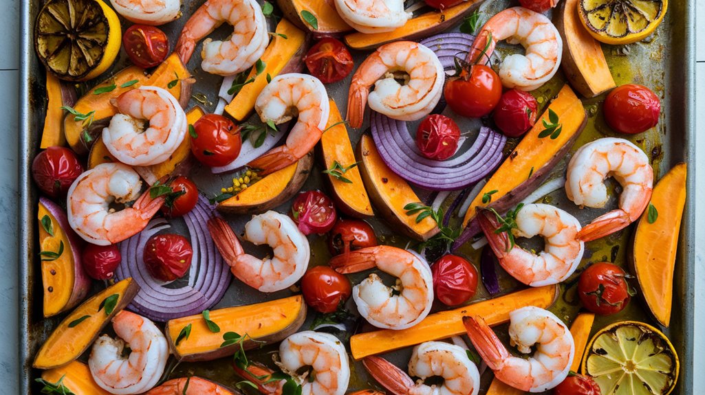 healthy shrimp sweet potato bake